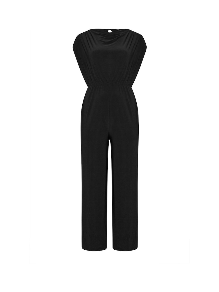Yours Curve Black Limited Drape Cowl Neck Jumpsuit - Image 5 of 5 Yours Curve Black Limited Drape Cowl Neck Jumpsuit - Image 5 of 5