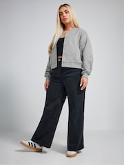Yours Curve Grey Limited Bomber Jacket - Image 2 of 6