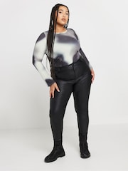 Yours Curve Limited Blur Blusa de manga comprida - Imagem 2 de 5