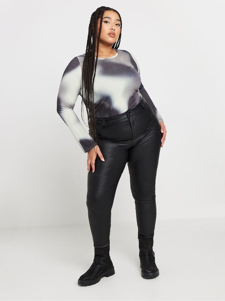 Yours Curve Limited Blur Blusa de manga comprida - Imagem 2 de 5