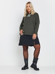 Yours Curve Grey Limited Knitted Hoodie - Image 2 of 5