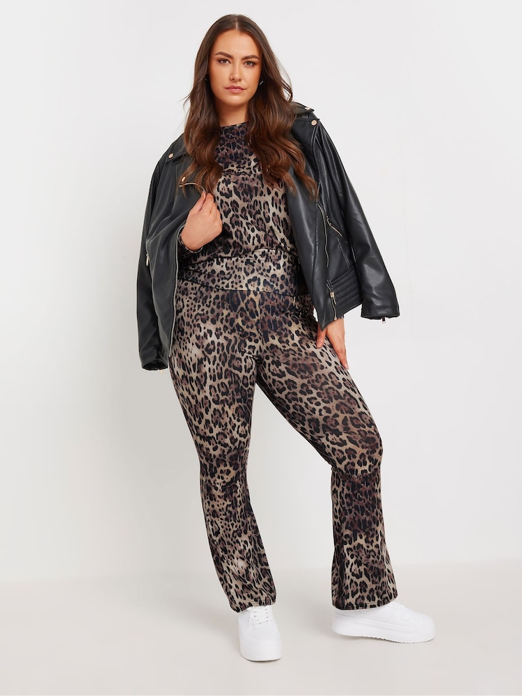 Yours Curve Natural Limited Leopard Print Top - Image 2 of 5