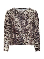 Yours Curve Natural Limited Leopard Print Top - Image 5 of 5