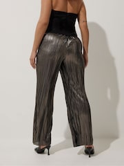 Yours Curve Gold Limited Pleated Trousers - Image 3 of 5