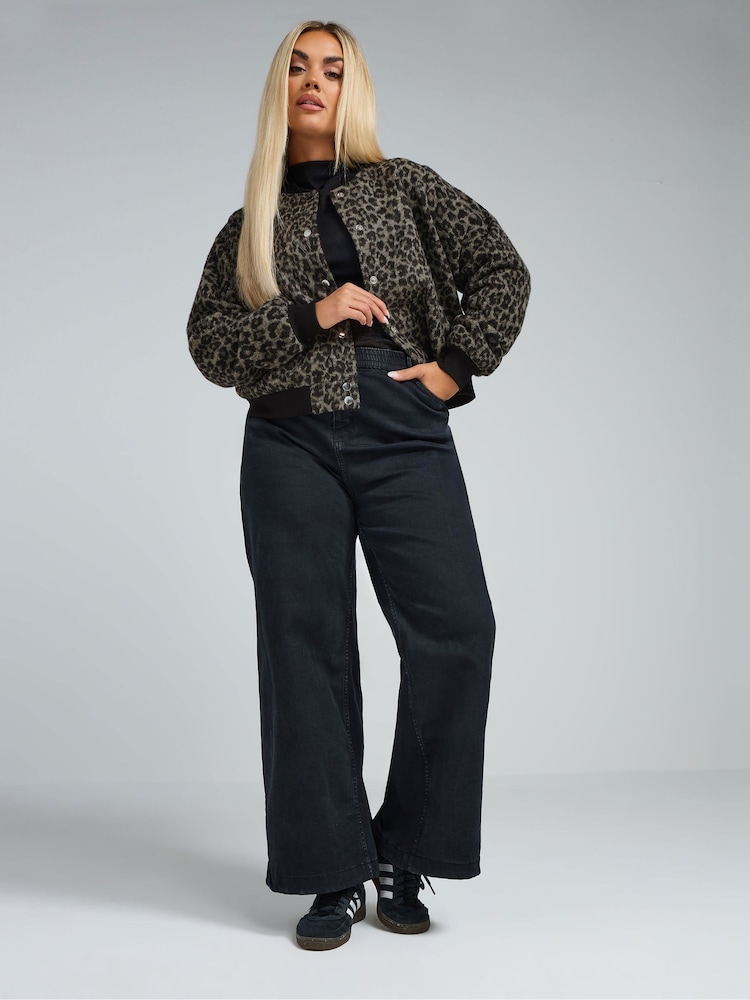 Yours Curve Natural Limited Bomber Jacket - Image 2 of 5
