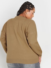 Yours Curve Natural Limited Knitted Jumper - Image 3 of 5