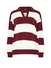 Long Tall Sally Red Knitted Polo Jumper - Image 5 of 5