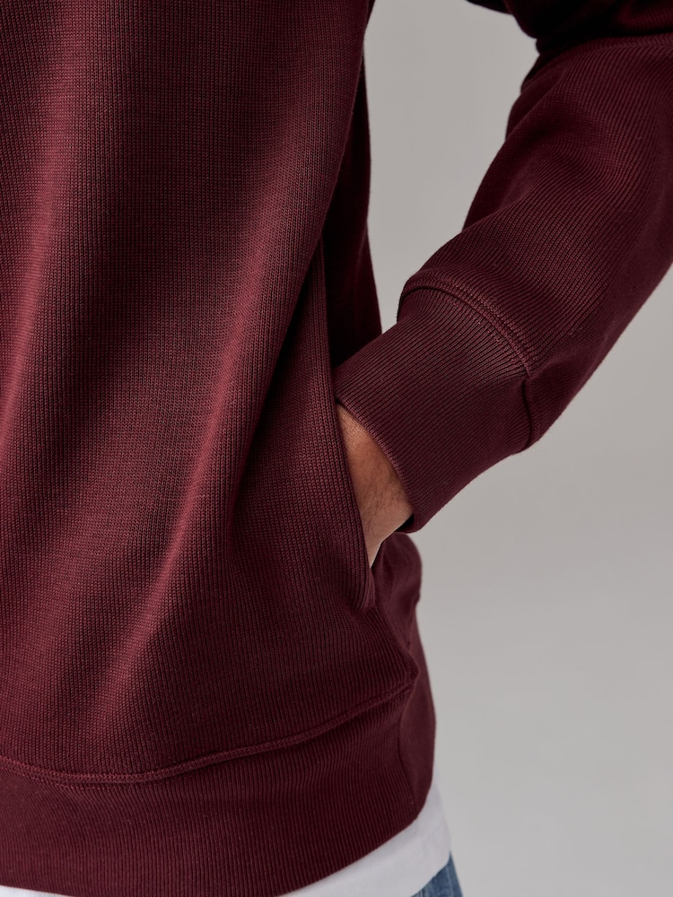 Lacoste Regular Fit Quarter Zip Neck 100% Cotton Sweatshirt - Image 4 of 5