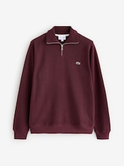 Lacoste Regular Fit Quarter Zip Neck 100% Cotton Sweatshirt - Image 5 of 5