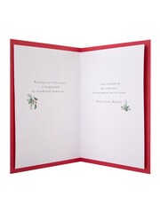 Hallmark White Christmas Cake & Mince Pies Christmas Card for Nan - Image 4 of 4