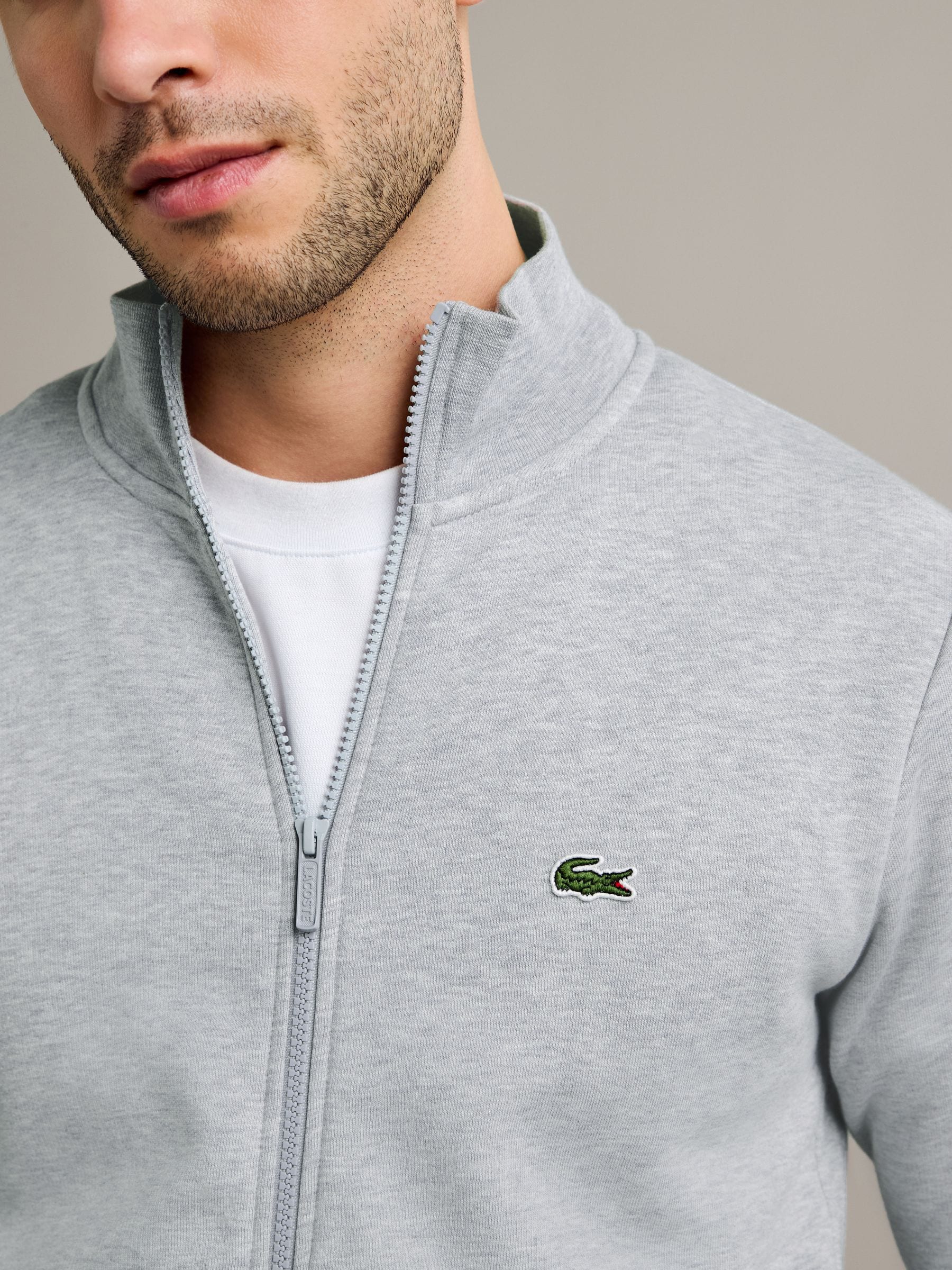 Buy Lacoste Grey Full Zip Fleece Jacket from Next Norway