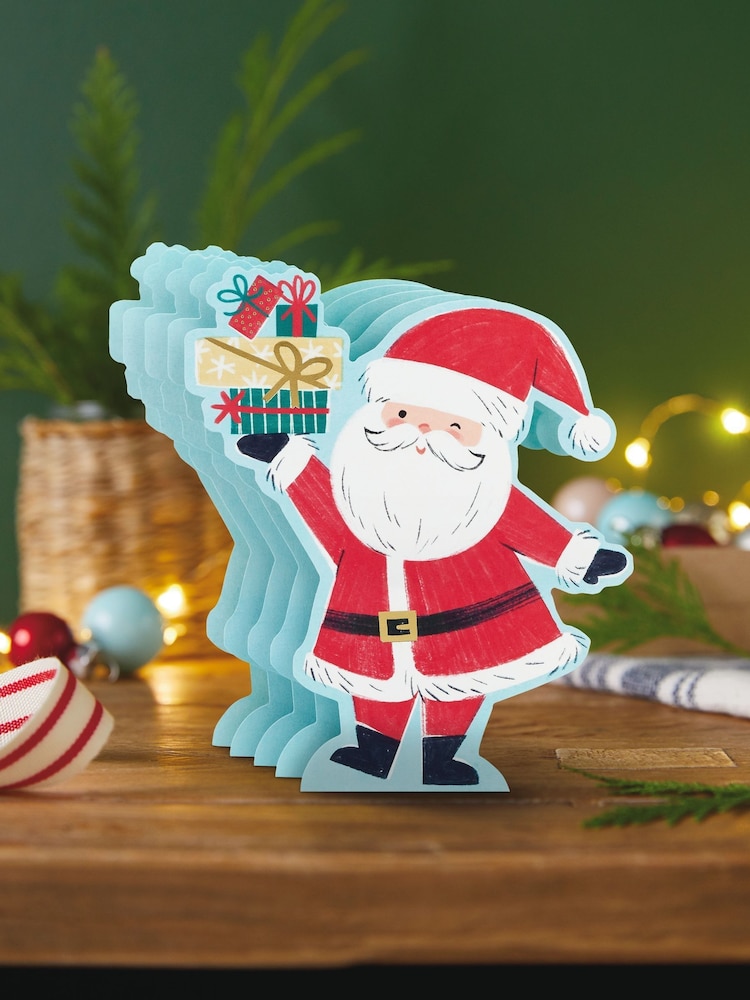 Hallmark Red 3D Pop Up Santa Design Christmas Card - Image 1 of 4