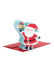 Hallmark Red 3D Pop Up Santa Design Christmas Card - Image 2 of 4