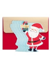 Hallmark Red 3D Pop Up Santa Design Christmas Card - Image 3 of 4
