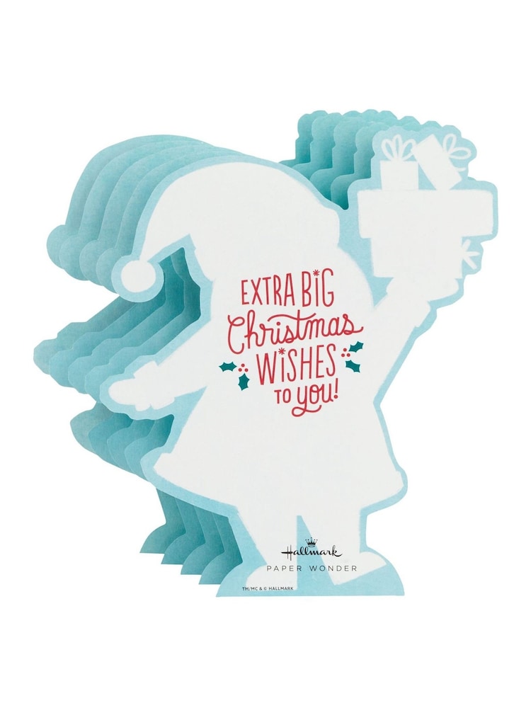 Hallmark Red 3D Pop Up Santa Design Christmas Card - Image 4 of 4