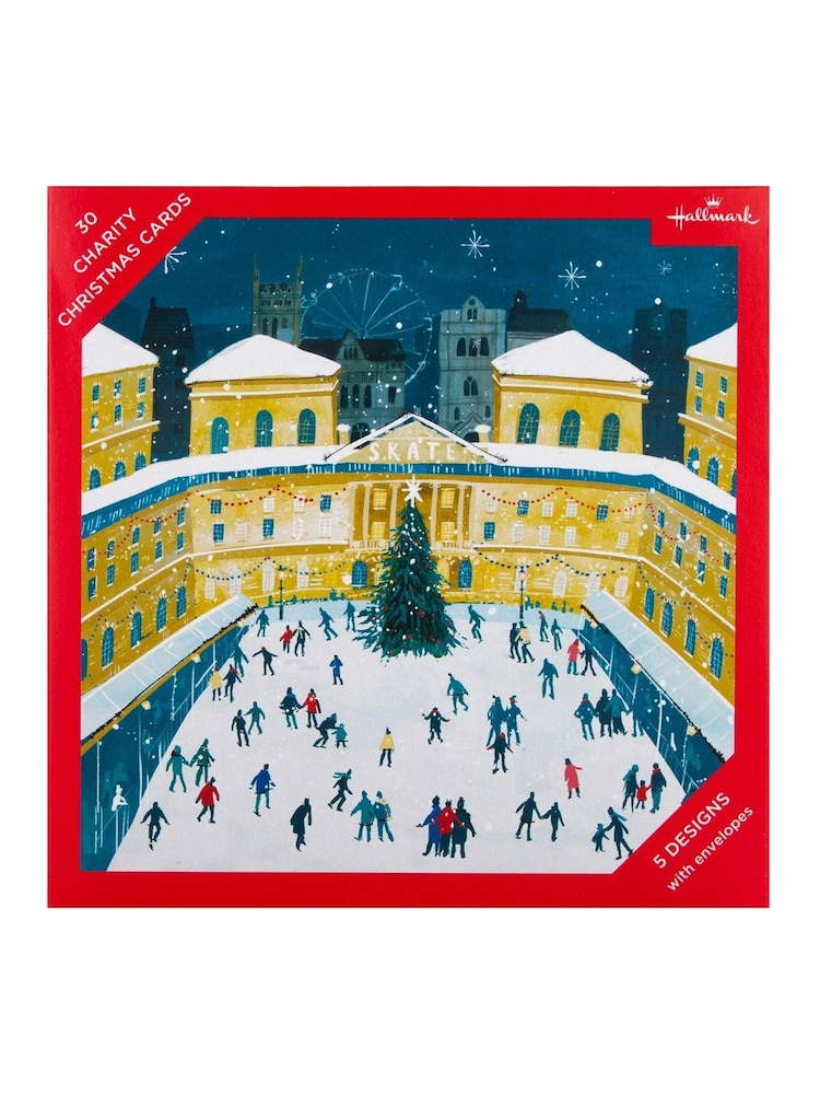 Hallmark Blue 30 Pack Christmas Cards in 5 Winter Designs - Image 2 of 4 Hallmark Blue 30 Pack Christmas Cards in 5 Winter Designs - Image 2 of 4
