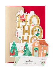 Hallmark White 3D Pop Up 'Ho Ho Ho' Design Christmas Card - Image 3 of 4