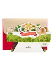 Hallmark Green 3D Pop Up Nativity Scene Design Christmas Card - Image 3 of 4