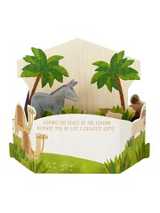 Hallmark Green 3D Pop Up Nativity Scene Design Christmas Card - Image 4 of 4