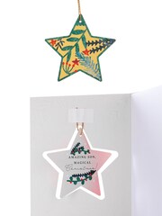 Hallmark Red Keepsake Bauble Design Christmas Card for Son - Image 3 of 4