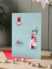 Hallmark Blue Mulled Wine Christmas Card To Both - Image 1 of 4