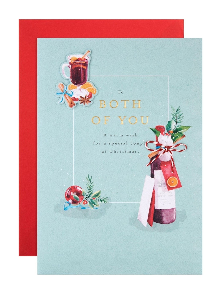 Hallmark Blue Mulled Wine Christmas Card To Both - Image 2 of 4