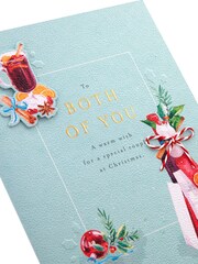 Hallmark Blue Mulled Wine Christmas Card To Both - Image 3 of 4