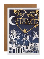 Hallmark Blue Night Time Scene Christmas Card for Fiance - Image 2 of 4