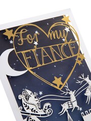 Hallmark Blue Night Time Scene Christmas Card for Fiance - Image 3 of 4