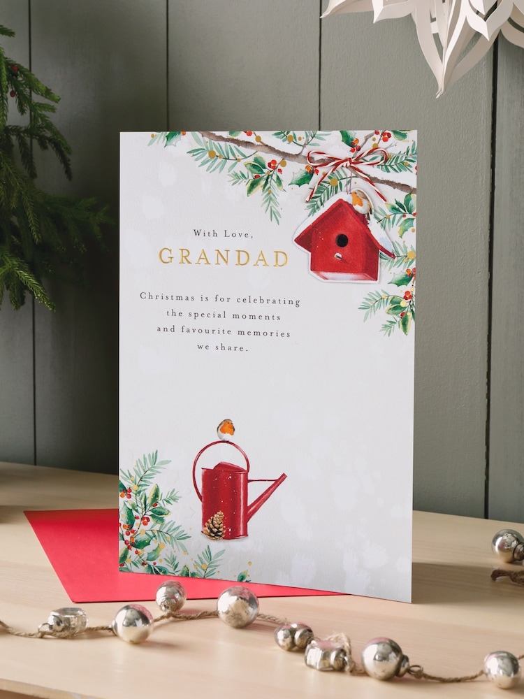Hallmark White Bird House Christmas Card for Grandad - Image 1 of 4