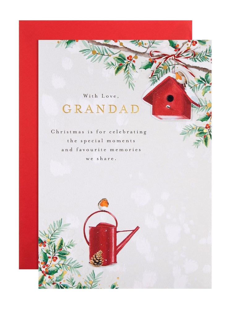 Hallmark White Bird House Christmas Card for Grandad - Image 2 of 4