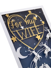 Hallmark Blue Night Time Scene Christmas Card for Wife - Image 3 of 4