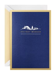 Hallmark White 3D Pop Up Gold Coloured Woodland Christmas Card - Image 3 of 4