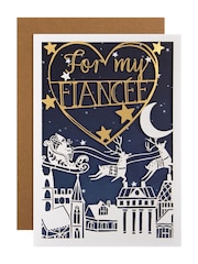 Hallmark Blue Night Time Scene Christmas Card for Fiancé - Image 2 of 4