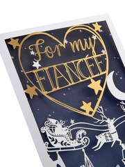 Hallmark Blue Night Time Scene Christmas Card for Fiancé - Image 3 of 4