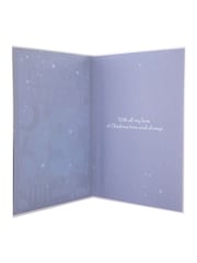 Hallmark Blue Night Time Scene Christmas Card for Fiancé - Image 4 of 4