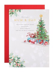 Hallmark White Christmas Tree Christmas Card for Mum & Dad - Image 2 of 4