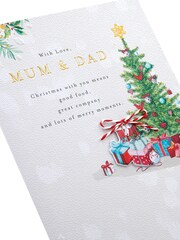 Hallmark White Christmas Tree Christmas Card for Mum & Dad - Image 3 of 4