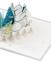 Hallmark White 3D Pop Up The Mandalorian Design Christmas Card - Image 4 of 4