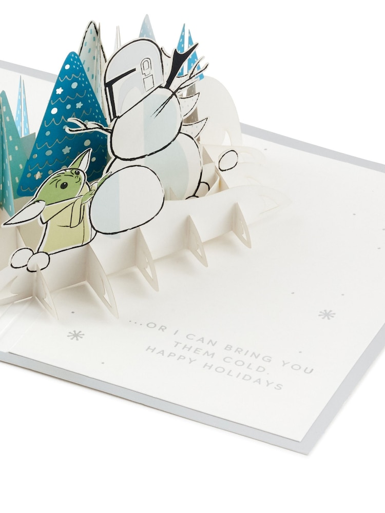 Hallmark White 3D Pop Up The Mandalorian Design Christmas Card - Image 4 of 4