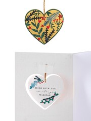 Hallmark White Keepsake Bauble Design Christmas Card for Wife - Image 3 of 4