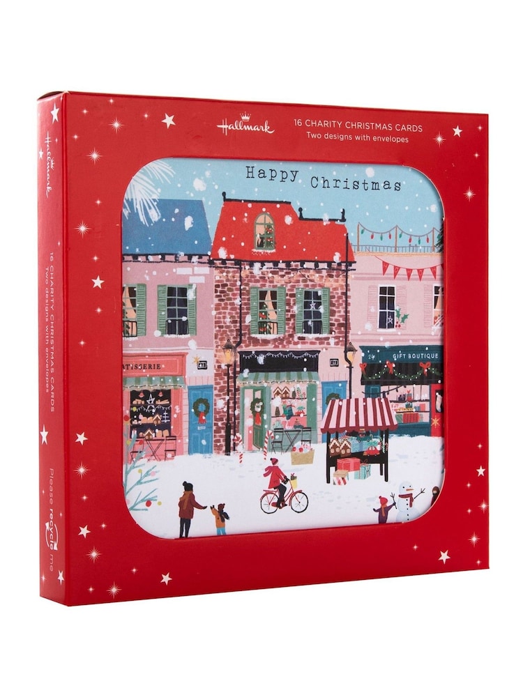 Hallmark 16 Piece White Christmas Cards in 2 Snowy Scene Designs - Image 2 of 4