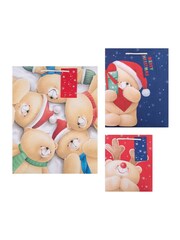 Hallmark 3 Pack Red Christmas Gift Bags in 3 Forever Friends Designs - Image 3 of 4