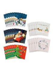 Hallmark White 30 Pack Christmas Cards in 5 Illustrated Designs - Image 3 of 4