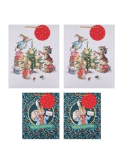 Hallmark 4 Pack Green Christmas Gift Bags in 2 Peter Rabbit Designs - Image 3 of 4