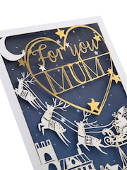 Hallmark Blue Night Time Scene Christmas Card for Mum - Image 3 of 4