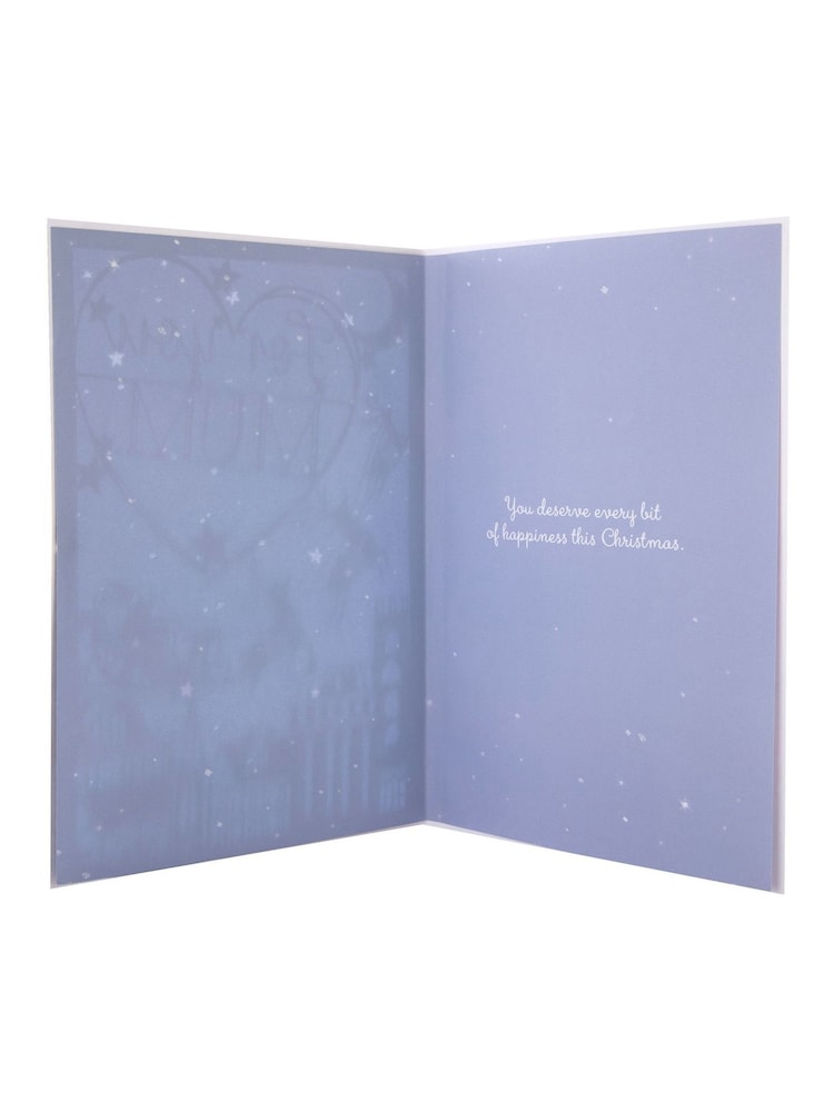Hallmark Blue Night Time Scene Christmas Card for Mum - Image 4 of 4