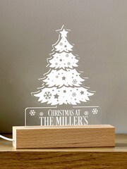 Personalised Family Christmas Tree Shape Night Light by Loveabode - Image 3 of 4