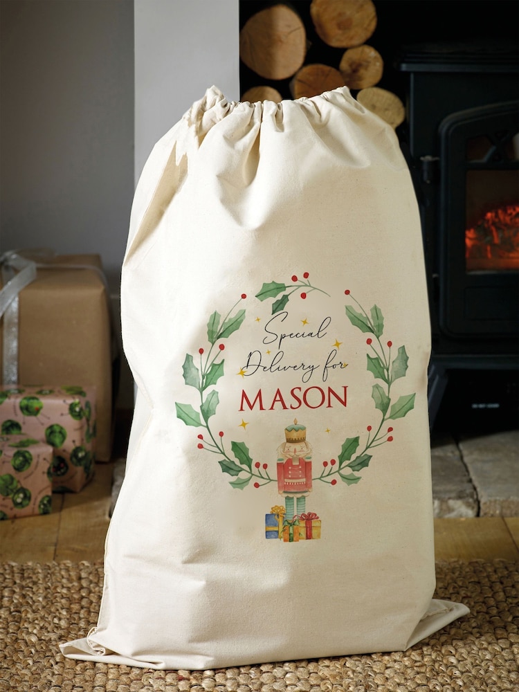 Personalised 100% Cotton Nutcracker Christmas Sack by Loveabode - Image 2 of 4