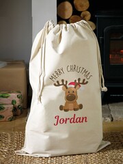 Personalised 100% Cotton Santa Or Reindeer Christmas Sack by Loveabode - Image 5 of 8